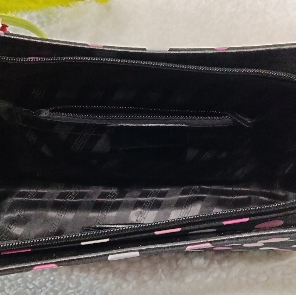 Kate Spade Black and Pink White Polka Dot Bag - Picture 4 of 5